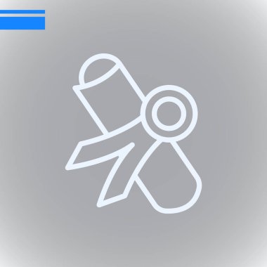 diplona düz simgesi, vektör, illüstrasyon