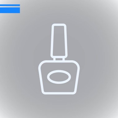  tırnak şişe düz simgesi, vektör, illüstrasyon