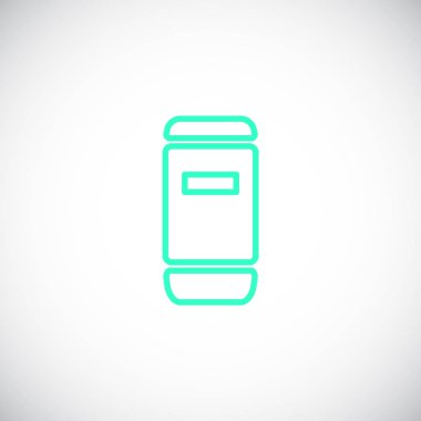 termos düz simgesi, vektör, illüstrasyon