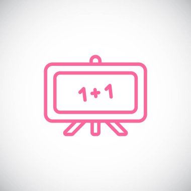 okul yazı tahtası düz simgesi, vektör, illüstrasyon