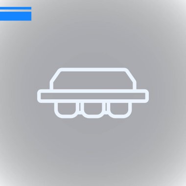 Gıda konteyner düz simgesi, vektör, illüstrasyon