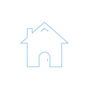 Ev düz simgesi, vektör, illüstrasyon