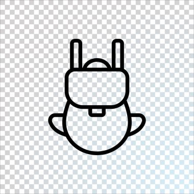 Sırt Çantası Düz Simgesi