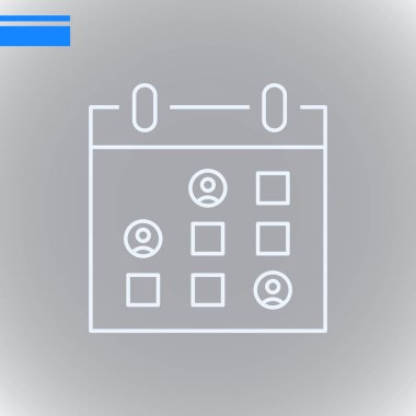 Takvim düz simgesini, vektör, illüstrasyon