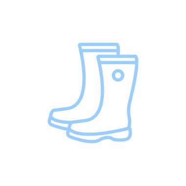 lastik çizmeler düz simgesi, vektör, illüstrasyon