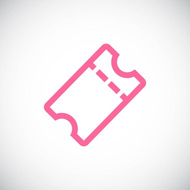 Tiyatro bileti düz simgesi, vektör, illüstrasyon