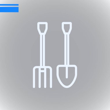 kürek ve komisyon düz simgesi, vektör, illüstrasyon