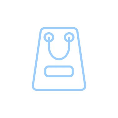 Alışveriş poşeti düz simge, vektör, illüstrasyon