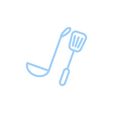 mutfak eşyaları düz simgesi, vektör, illüstrasyon