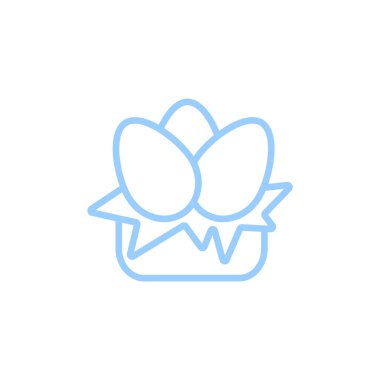 Paskalya yumurta düz simgesi, vektör, illüstrasyon