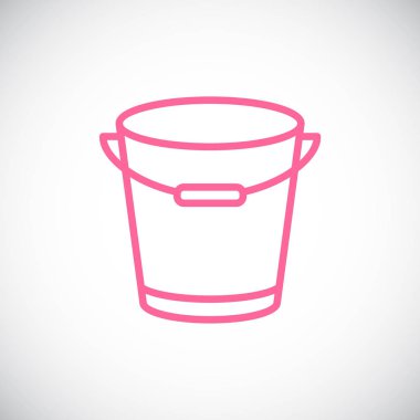 kova düz simgesi, vektör, illüstrasyon