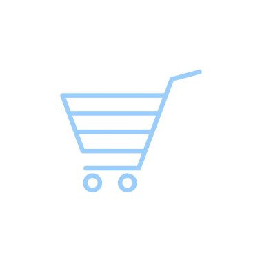 alışveriş sepeti düz simgesi, vektör, illüstrasyon