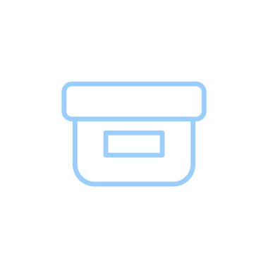 kutu düz simgesi, vektör, illüstrasyon