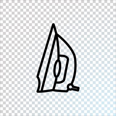 demir düz simgesi, vektör, illüstrasyon 