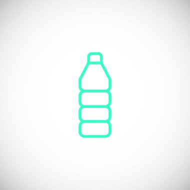 şişe düz simgesi, vektör, illüstrasyon