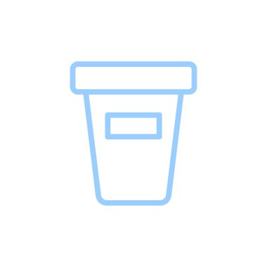  kağıt bardak düz simgesi, vektör, illüstrasyon