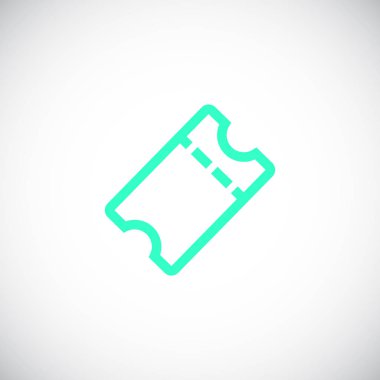 Tiyatro bileti düz simgesi, vektör, illüstrasyon