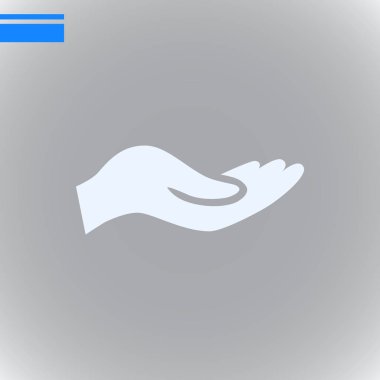 el düz simgesi, vektör, illüstrasyon