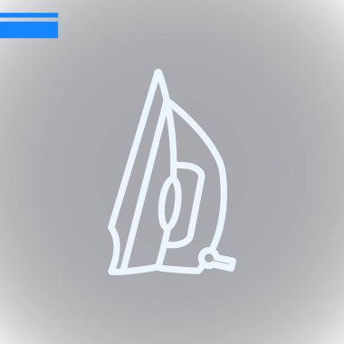 demir düz simgesi, vektör, illüstrasyon 