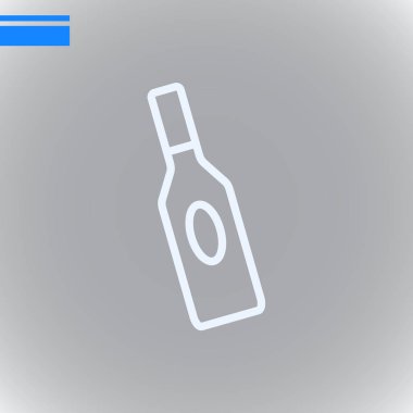 bira şişe düz simgesi, vektör, illüstrasyon