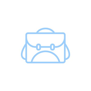 okul çantası düz simgesi, vektör, illüstrasyon