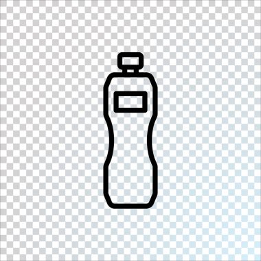 şişe düz simgesi, vektör, illüstrasyon