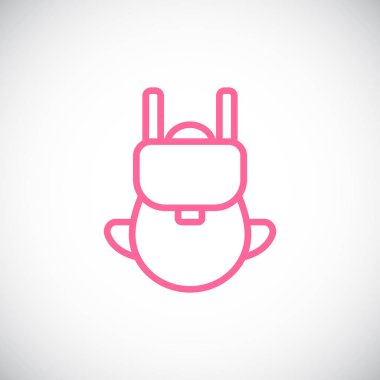 Sırt Çantası Düz Simgesi