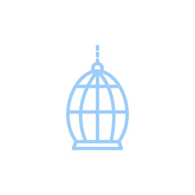 kuş kafesi düz simgesi, vektör, illüstrasyon