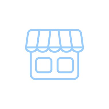 Dükkanı düz simgesi, vektör, illüstrasyon