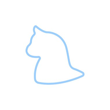 kedi kafa simgesi, vektör çizim