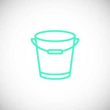 kova düz simgesi, vektör, illüstrasyon