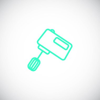 Mikser düz simgesi, vektör, illüstrasyon 