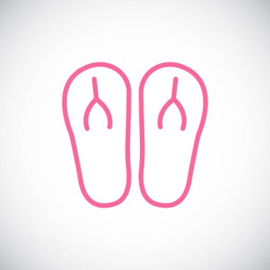 parmak arası terlik düz simgesi