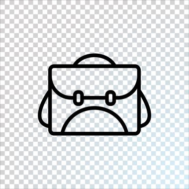 okul çantası düz simgesi, vektör, illüstrasyon