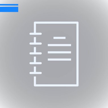 Not defteri düz simgesi