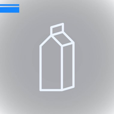  süt paketi düz simgesi, vektör, illüstrasyon