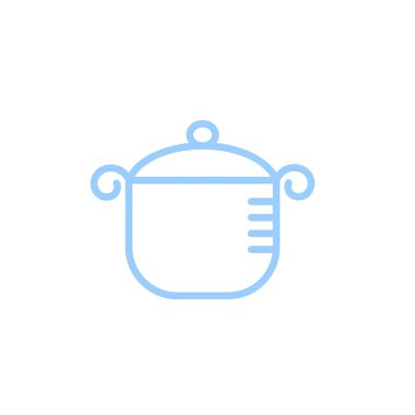 Tencere düz simgesi, vektör, illüstrasyon