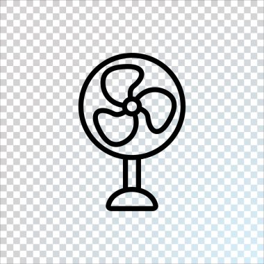 fan düz simgesi, vektör, illüstrasyon 