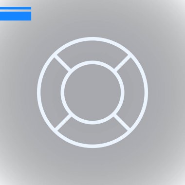 Lifebuoy düz simgesi 