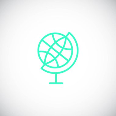 dünya düz simgesi, vektör, illüstrasyon