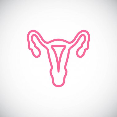 kadın üreme organları düz kutsal kişilerin resmi, vektör, illüstrasyon