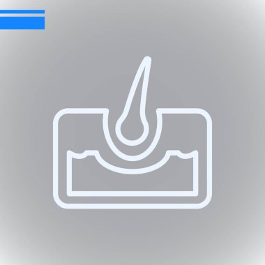 insan saçı düz simgesi, vektör, illüstrasyon