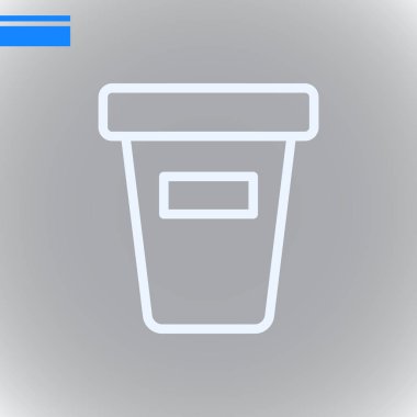  kağıt bardak düz simgesi, vektör, illüstrasyon