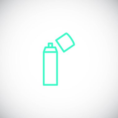 saç spreyi düz simgesi, vektör, illüstrasyon