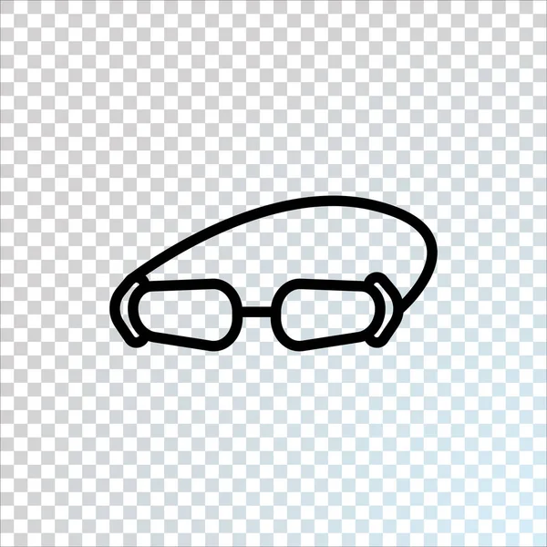 Swimming Glasses Flat Icon Vector Illustration — Stock Vector