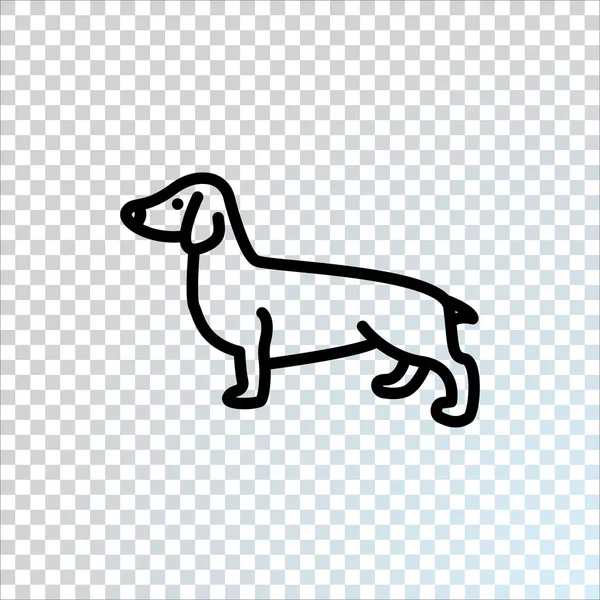 Dackelhund Ikone Vektorillustration — Stockvektor