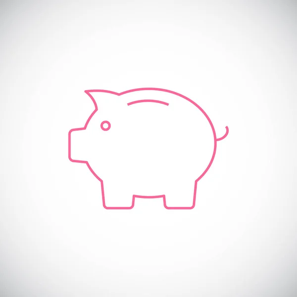 Piggy bank web pictogram — Stockvector