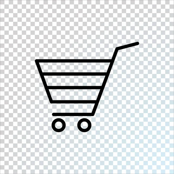 Shopping Cart Flat Ikonen Vektor Illustration — Stock vektor