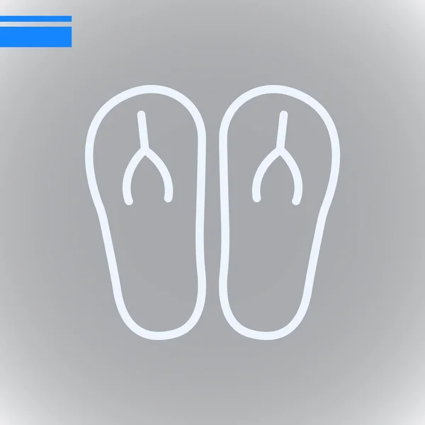 Flip-flops ícone plano —  Vetores de Stock