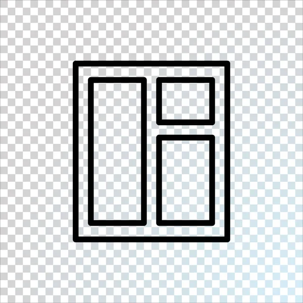 Icône plate de fenêtre — Image vectorielle